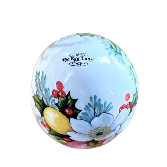HTF Collectible The Egg Lady Porcelain Christmas Egg - Picture 3 of 4
